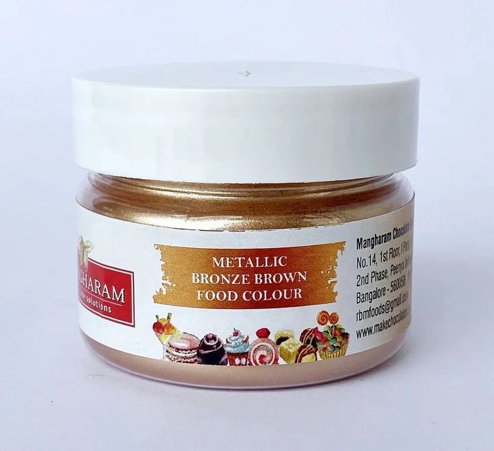 Mangaram Metallic Colour 10 Grms - Bronze Brown - Image 1