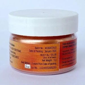 Mangaram Metallic Colour 25 Grm - Copper Orange