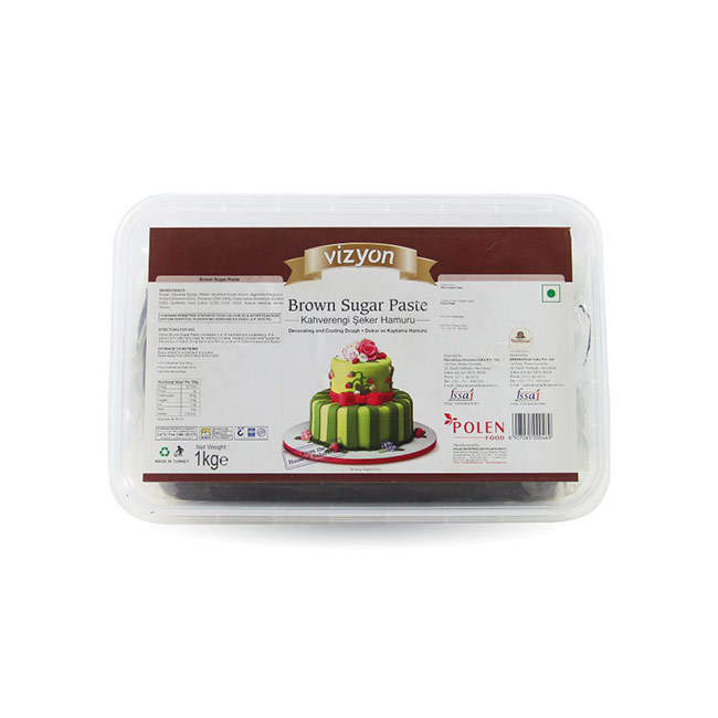 Vizyon Sugar Paste Brown 250gm - Image 1