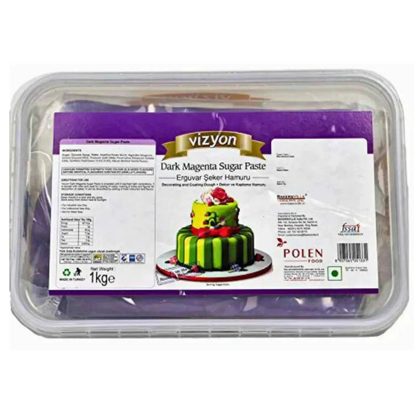 Vizyon Sugar Paste Dark Magenta 1 Kg