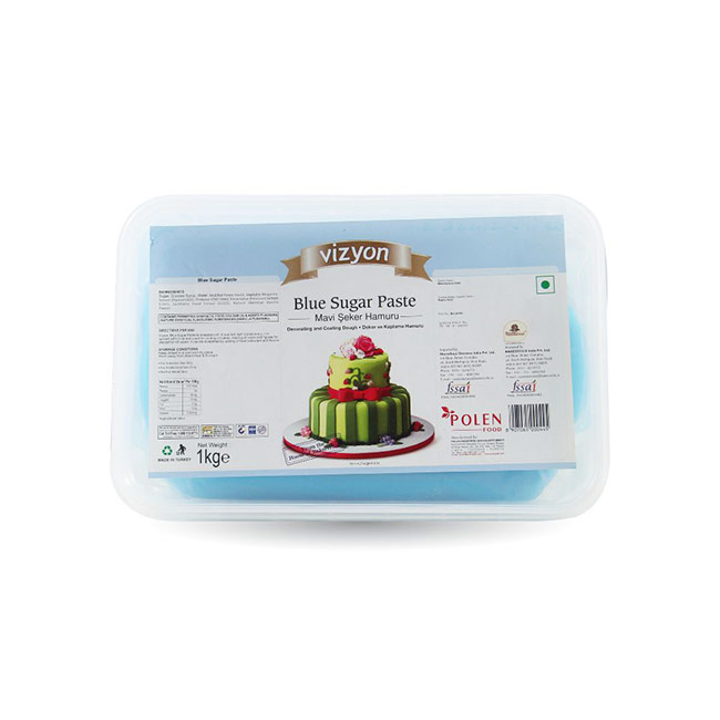 Vizyon Sugar Paste Light Blue 1kg - Image 1