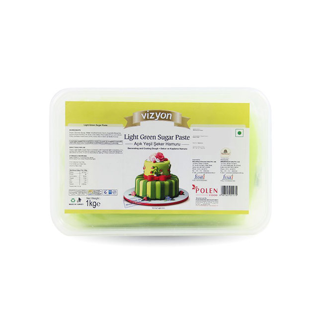 Vizyon Sugar Paste Light Green 1 Kg - Image 1