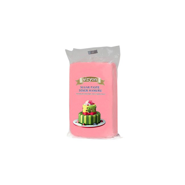 Vizyon Sugar Paste Pink 250grm - Image 1