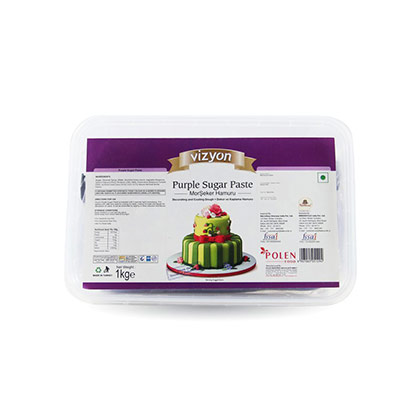 Vizyon Sugar Paste Purple 250 Grm