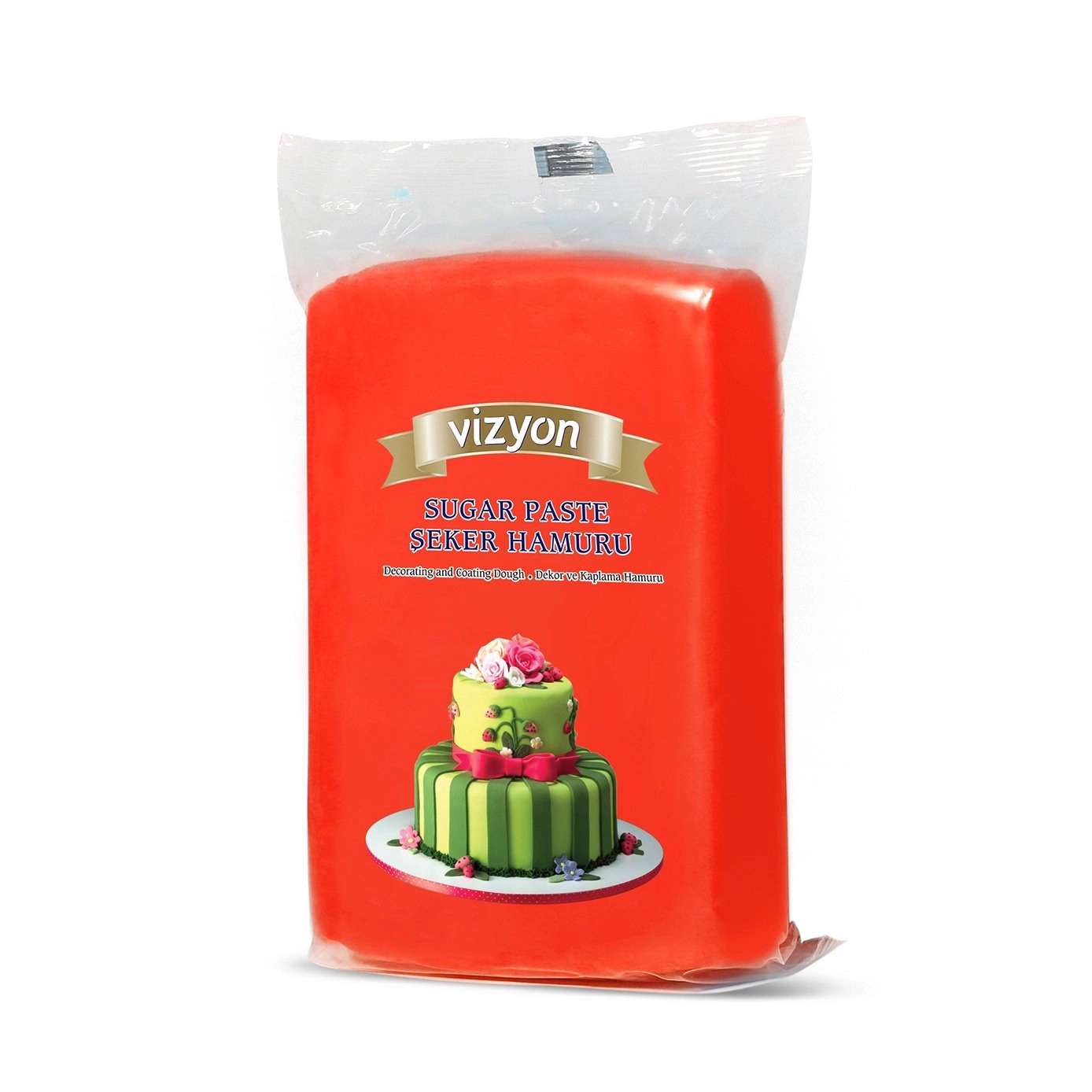 Vizyon Sugar Paste Red 1 Kg - Image 1
