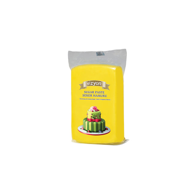 Vizyon Sugar Paste Yellow 250 Gm - Image 1