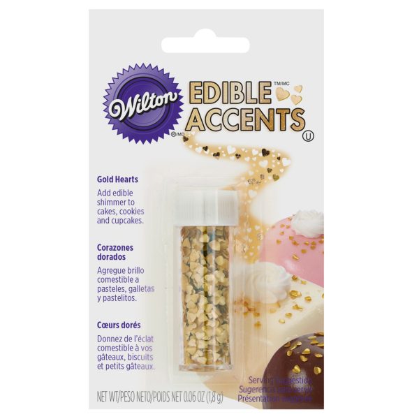 Wilton Edible Accents Hearts -Silver