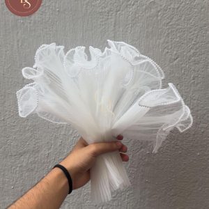 White Pearl Edge Bouquet Wrapping Sheet