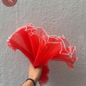 Red Pearl Edge Bouquet Wrapping Sheet
