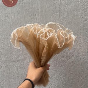 Beige Pearl Edge Bouquet Wrapping Sheet