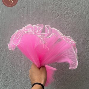 Pink Pearl Edge Bouquet Wrapping Sheet